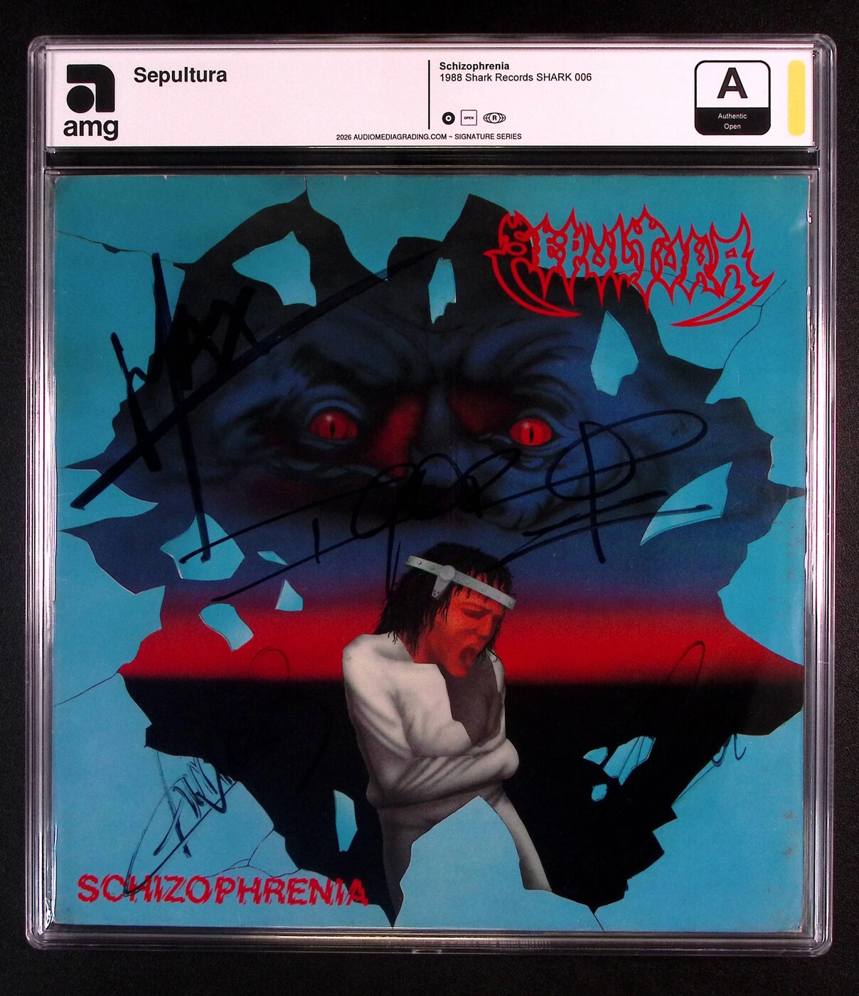 Sepultura Schizophrenia signed LP front